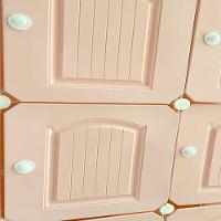 Guarda Roupa Armario Cabideiro 6 Portas Arara Organizador Portatil Modular Rosa Luxo - 3