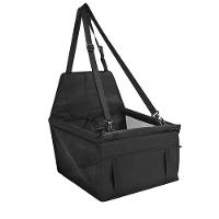 Cadeirinha Pet Transporte Assento Cachorro Gato Carro Viagem Passeio Dobravel Com Bolso Preta - 3