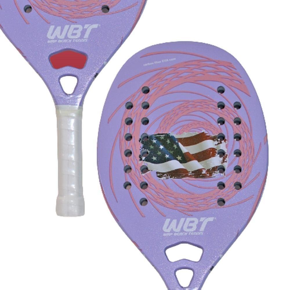 Raquete Beach Tennis Carbono 3k Wbt American Capa Raqueteira Tenis Praia Profissional - 4