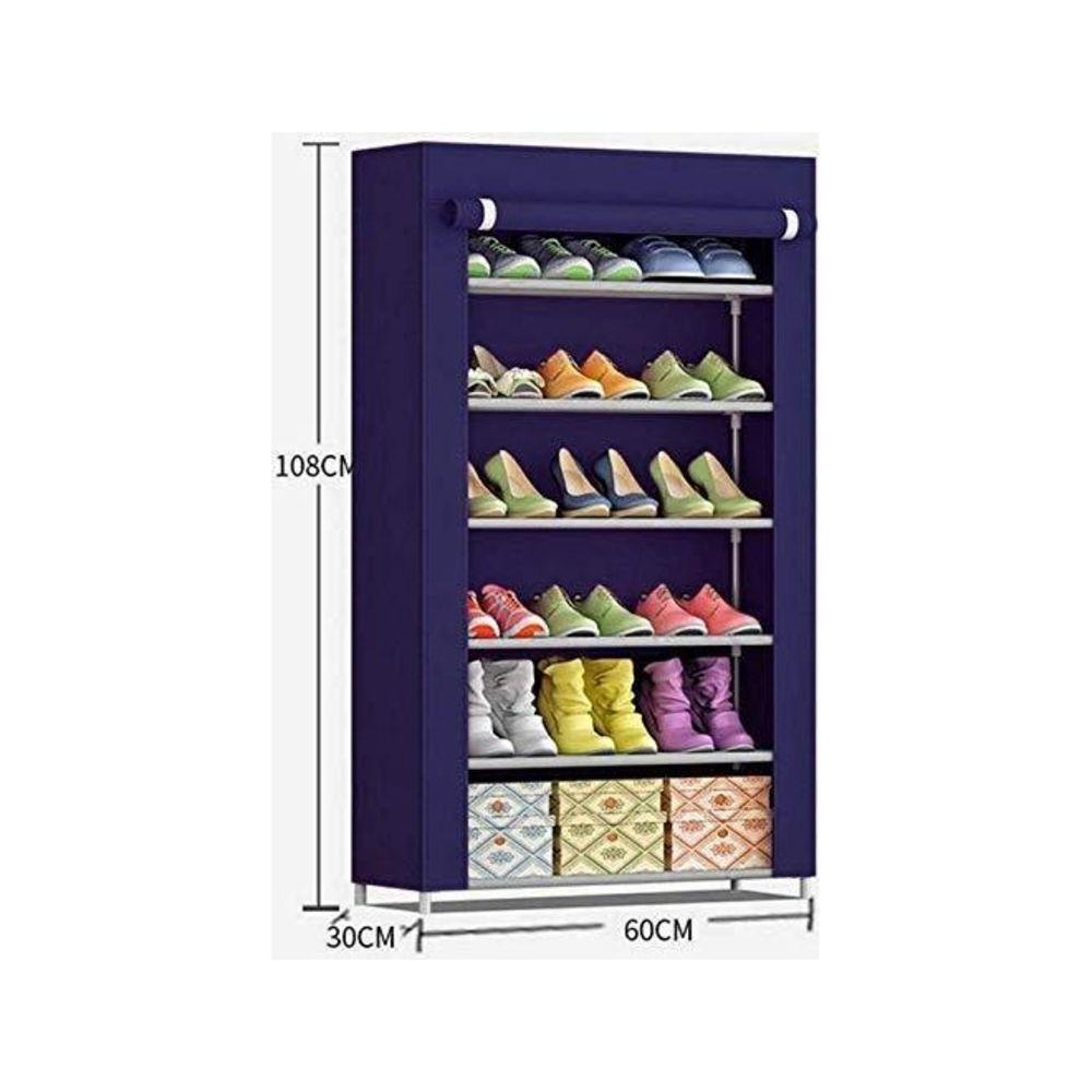 Sapateira Gigante 6 Prateleiras Armario Organizador Guarda Roupa Estante Portatil Desmontavel Tenis Calçados Com Ziper - 2