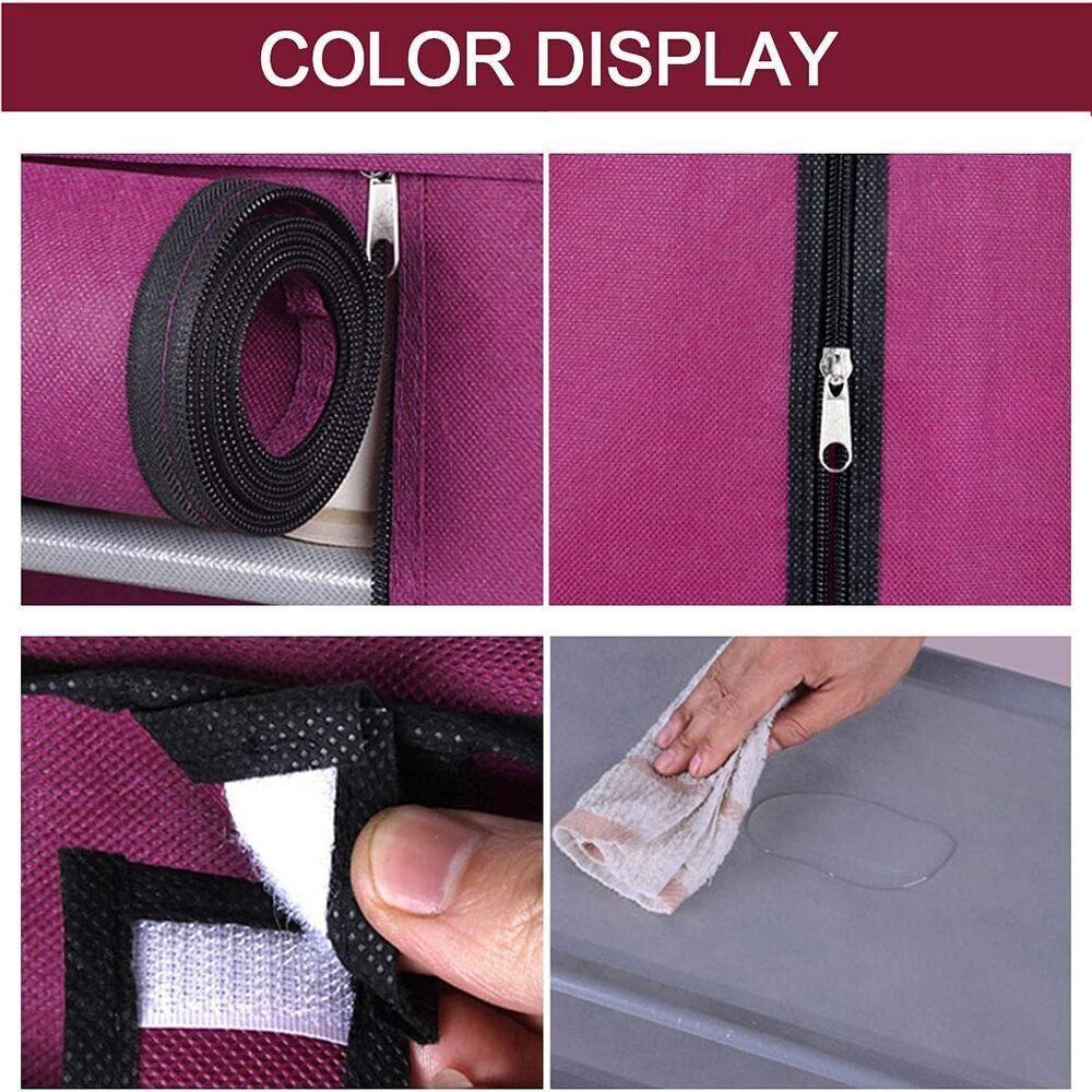 Sapateira Gigante 6 Prateleiras Armario Organizador Guarda Roupa Estante Portatil Desmontavel Tenis Calçados Com Ziper - 5