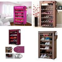 Sapateira Gigante 6 Prateleiras Armario Organizador Guarda Roupa Estante Portatil Desmontavel Tenis Calçados Com Ziper - 1