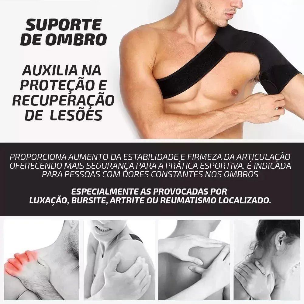 Protetor De Ombro Ombreira Suporte Fratura Ortopedico Artrite Alivio Dor Academia Ergonomico Neoprene Bilateral - 2