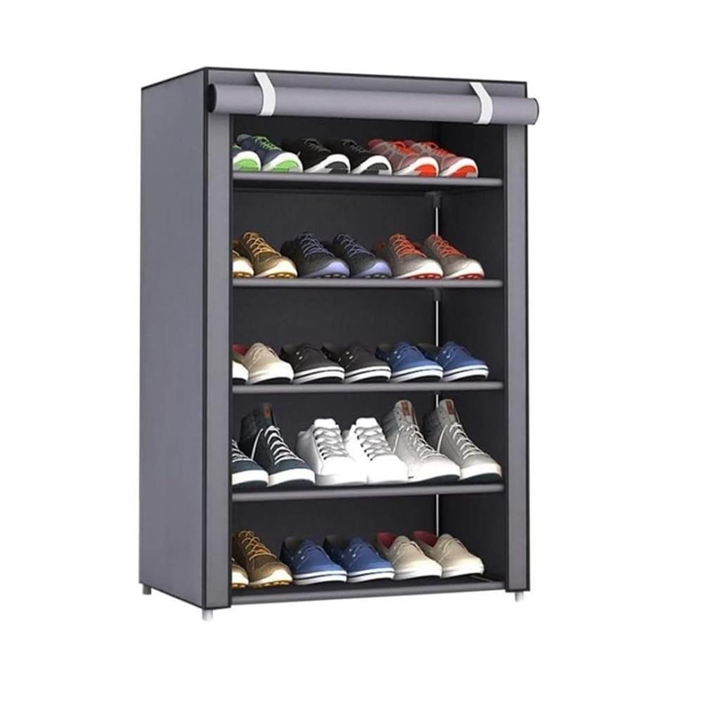 Sapateira Ziper Armario Portatil Grande 5 Prateleiras Guarda Roupa Estante Organizador Brinquedos Porta Trecos Desmontav - 3