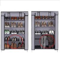 Sapateira Ziper Armario Portatil Grande 5 Prateleiras Guarda Roupa Estante Organizador Brinquedos Porta Trecos Desmontav