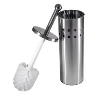 Escova Sanitaria Em Inox Vassourinha Para Banheiro Luxo Com Suporte Aco Limpador De Vaso - 2