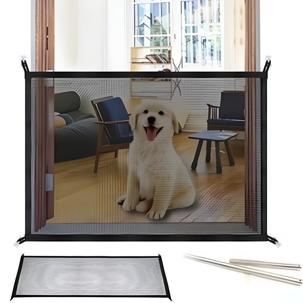 Grade Protecao Criança Bebe Cao Cachorro Expansiva Rede Dobravel Portatil Portao Segurança Tela Em Nylon Sem Furos Escad - 1