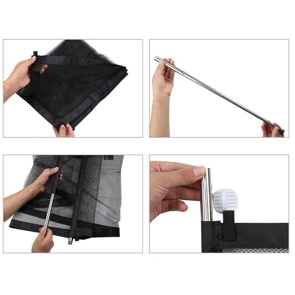 Grade Protecao Criança Bebe Cao Cachorro Expansiva Rede Dobravel Portatil Portao Segurança Tela Em Nylon Sem Furos Escad - 6