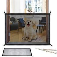 Grade Protecao Criança Bebe Cao Cachorro Expansiva Rede Dobravel Portatil Portao Segurança Tela Em Nylon Sem Furos Escad - 1