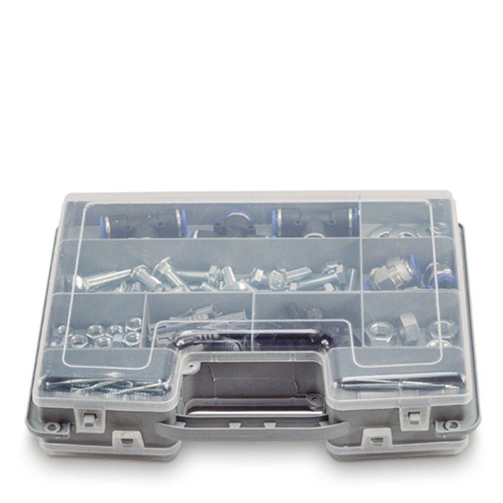 Maleta Estojo Organizador 2 Em 1 Para Organizar Pequenas Peças Bijuterias, Jóias, Parafuso, Objetos De Costura - 1