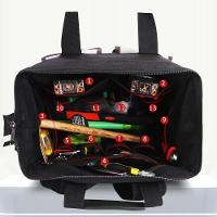 Mochila Ferramentas Base Emborrachada Reforcada Bolsa Impermeavel Refletiva Motoboy Grande Premium