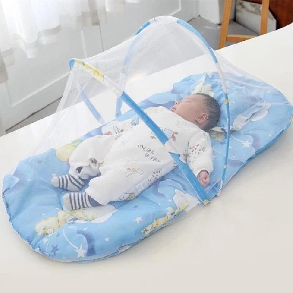 Berco Portatil Mosquiteiro Kti Completo Cercadinho Dobravel Tenda Travesseiro Cama Bebe Colchonete Almofada Menino Menin - 3