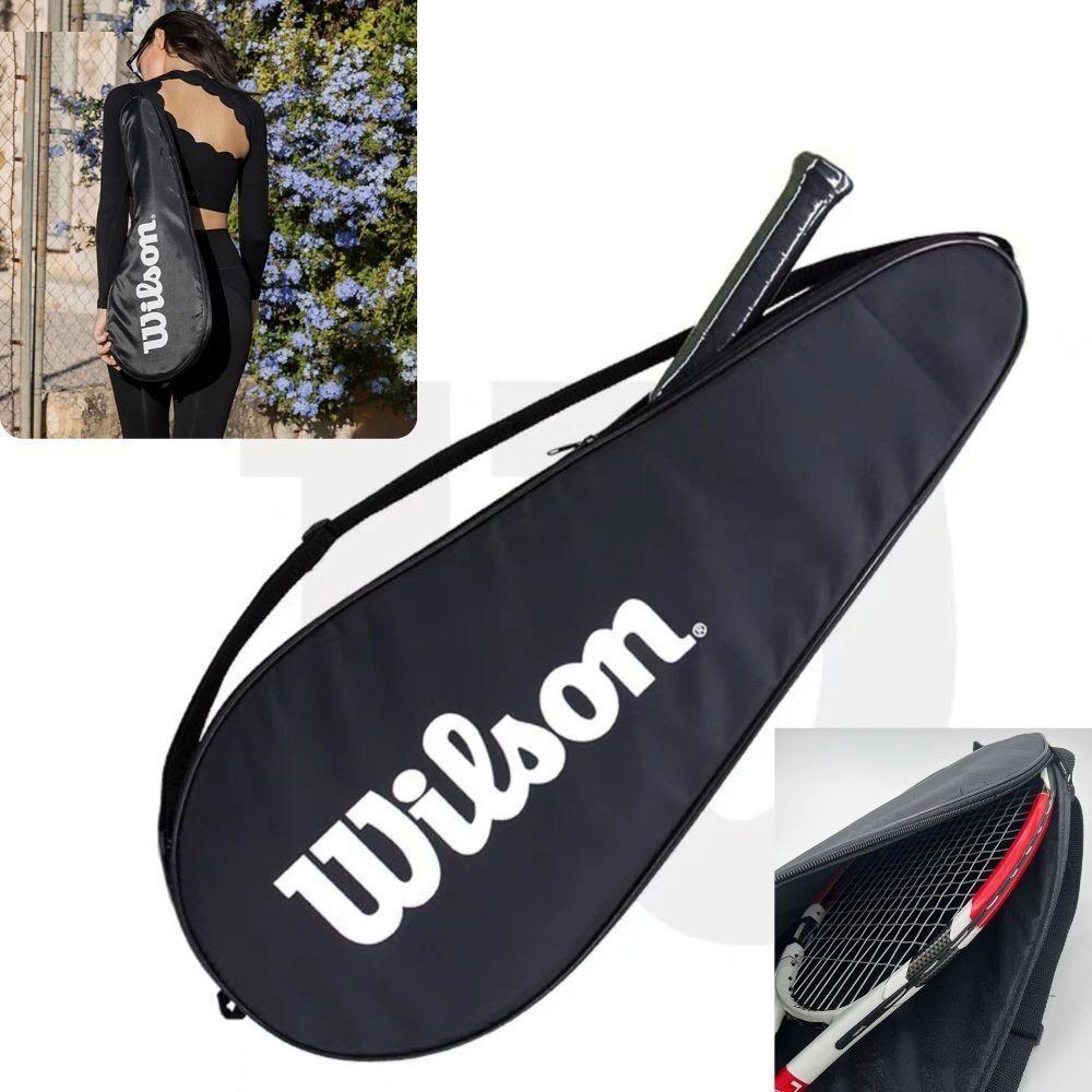 Capa Raqueteira 2 Raquetes Tenis De Quadra Bolsa Profissional Ajustavel Tenista Alça Ombro Ziper Mochila Tennis Badminto - 1