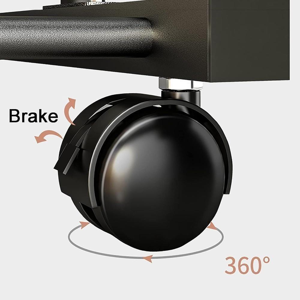 Organizador Guarda Roupa Arara Cabideiro Sapateira Rack 30kg Expositor Ganchos Multiuso Rodinhas - 4