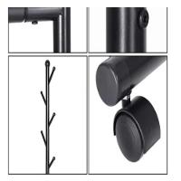 Organizador Guarda Roupa Arara Cabideiro Sapateira Rack 30kg Expositor Ganchos Multiuso Rodinhas - 2