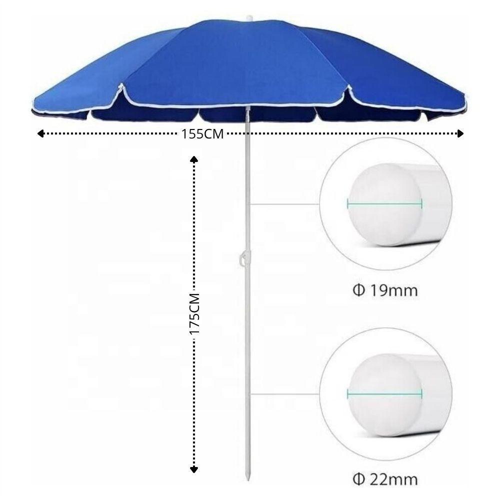 Guarda Sol Gigante Articulavel Ombrelone Grande Praia Pesca Camping Verao Piscina Profissional Protecao Uv 8 Varas - 9