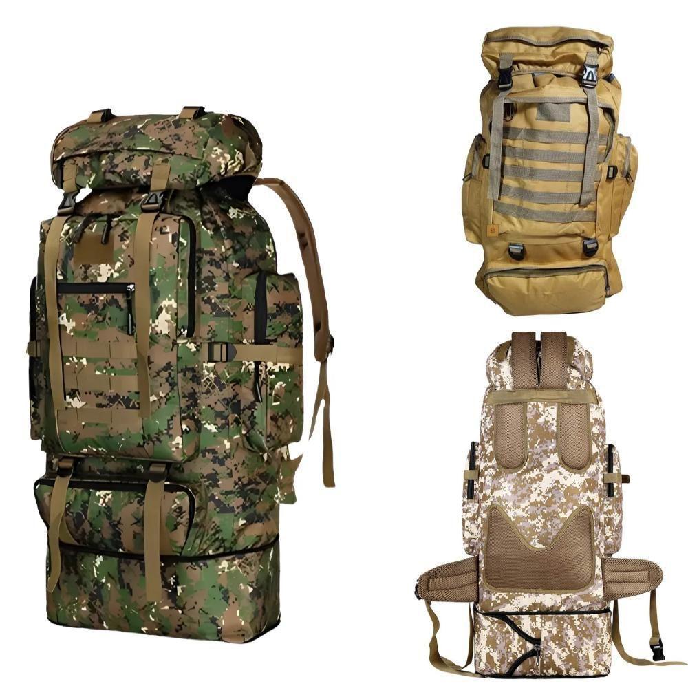 Mochila Militar Camping 100 Litros Camuflada Tatica Gigante Bolsa Impermeavel 100l Reforcada Viagem Trilha Acampamento I - 1