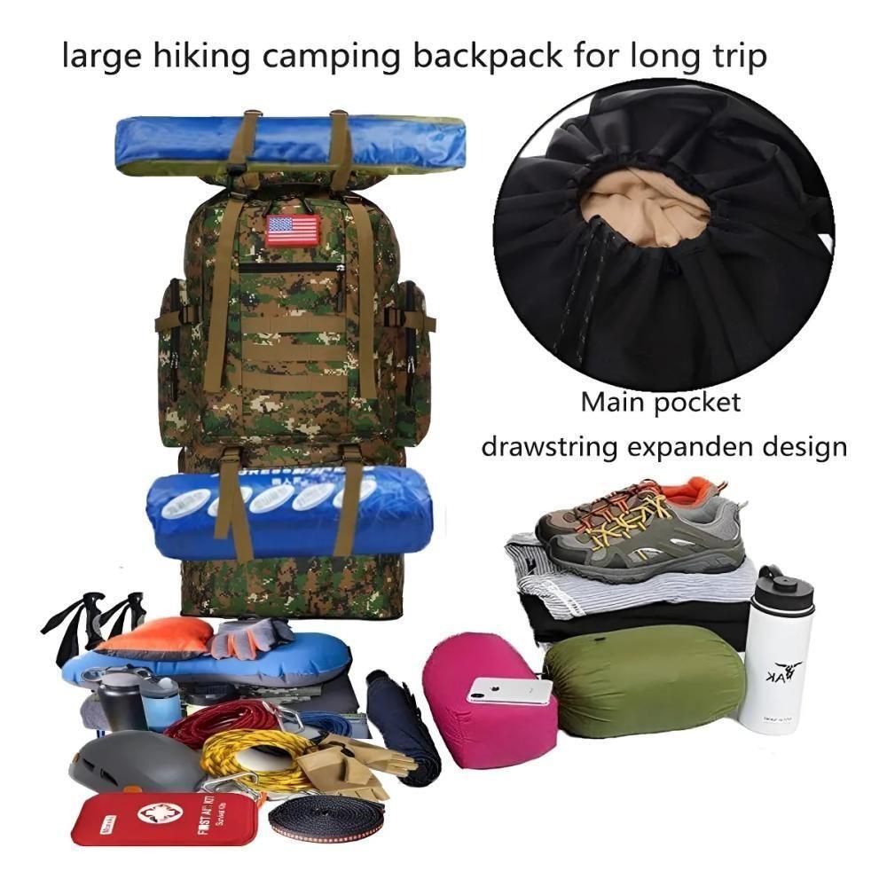 Mochila Militar Camping 100 Litros Camuflada Tatica Gigante Bolsa Impermeavel 100l Reforcada Viagem Trilha Acampamento I - 10