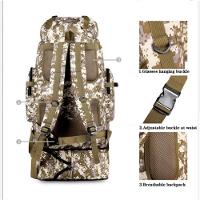 Mochila Militar Camping 100 Litros Camuflada Tatica Gigante Bolsa Impermeavel 100l Reforcada Viagem Trilha Acampamento I - 8