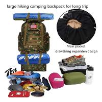 Mochila Militar Camping 100 Litros Camuflada Tatica Gigante Bolsa Impermeavel 100l Reforcada Viagem Trilha Acampamento I - 10
