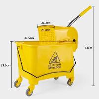 Carrinho Balde Espremedor De Limpeza Mop Profissional Industrial Amarelo - 6