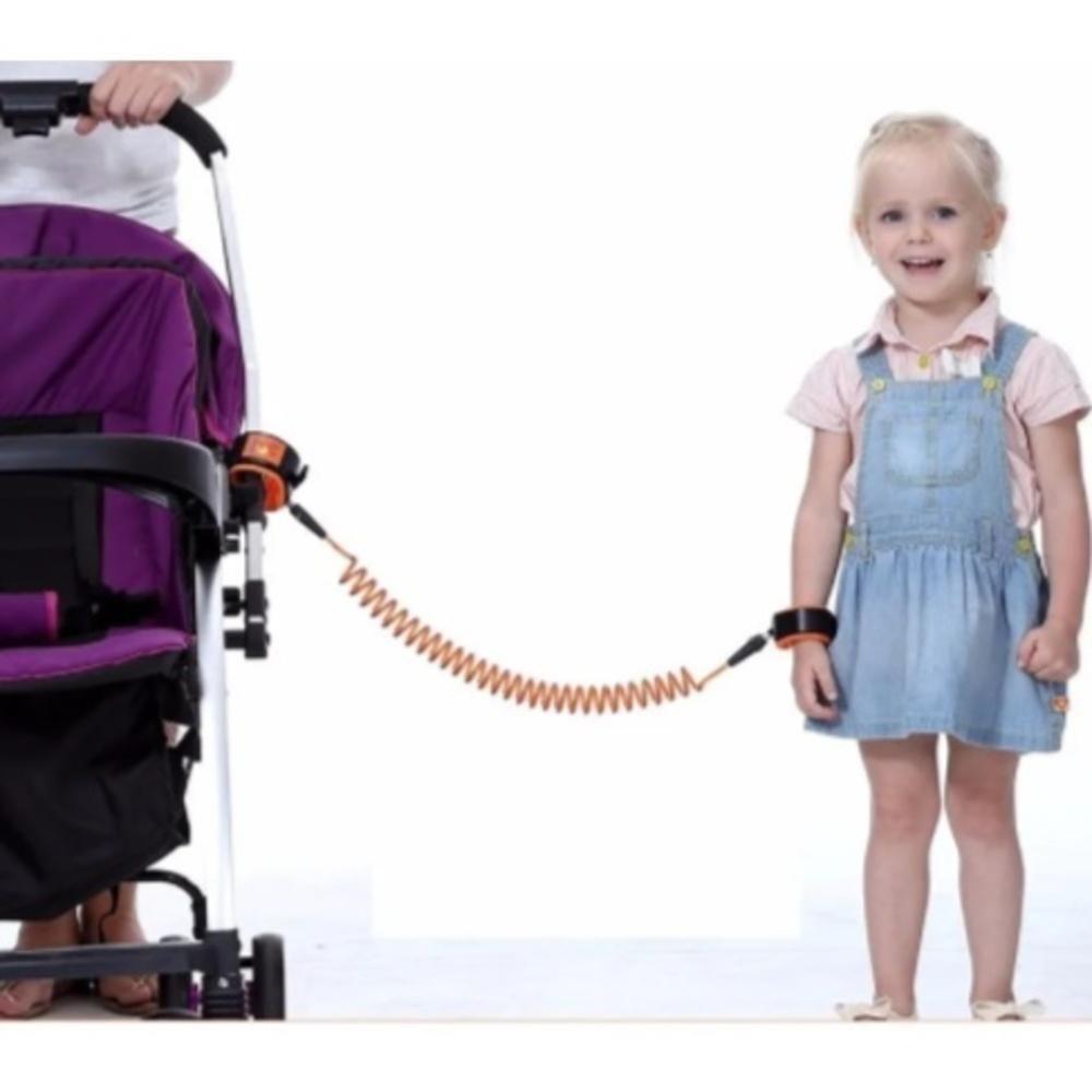 Pulseira De Seguranca Infantil Guia Crianca Anti Perda Coleira Ajustavel Controle Cordao Passeio Shopping Cor:laranja;ta - 6
