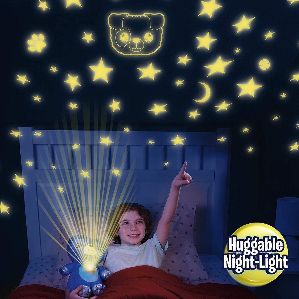Urso De Pelucia Com Projetor De Estrelas Unicornio Noite Iluminada Musical Luz Noturna Abajur Brinquedo Luminaria Crianç - 4