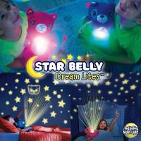 Urso De Pelucia Com Projetor De Estrelas Unicornio Noite Iluminada Musical Luz Noturna Abajur Brinquedo Luminaria Crianç - 3