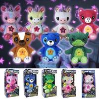 Urso De Pelucia Com Projetor De Estrelas Unicornio Noite Iluminada Musical Luz Noturna Abajur Brinquedo Luminaria Crianç - 6