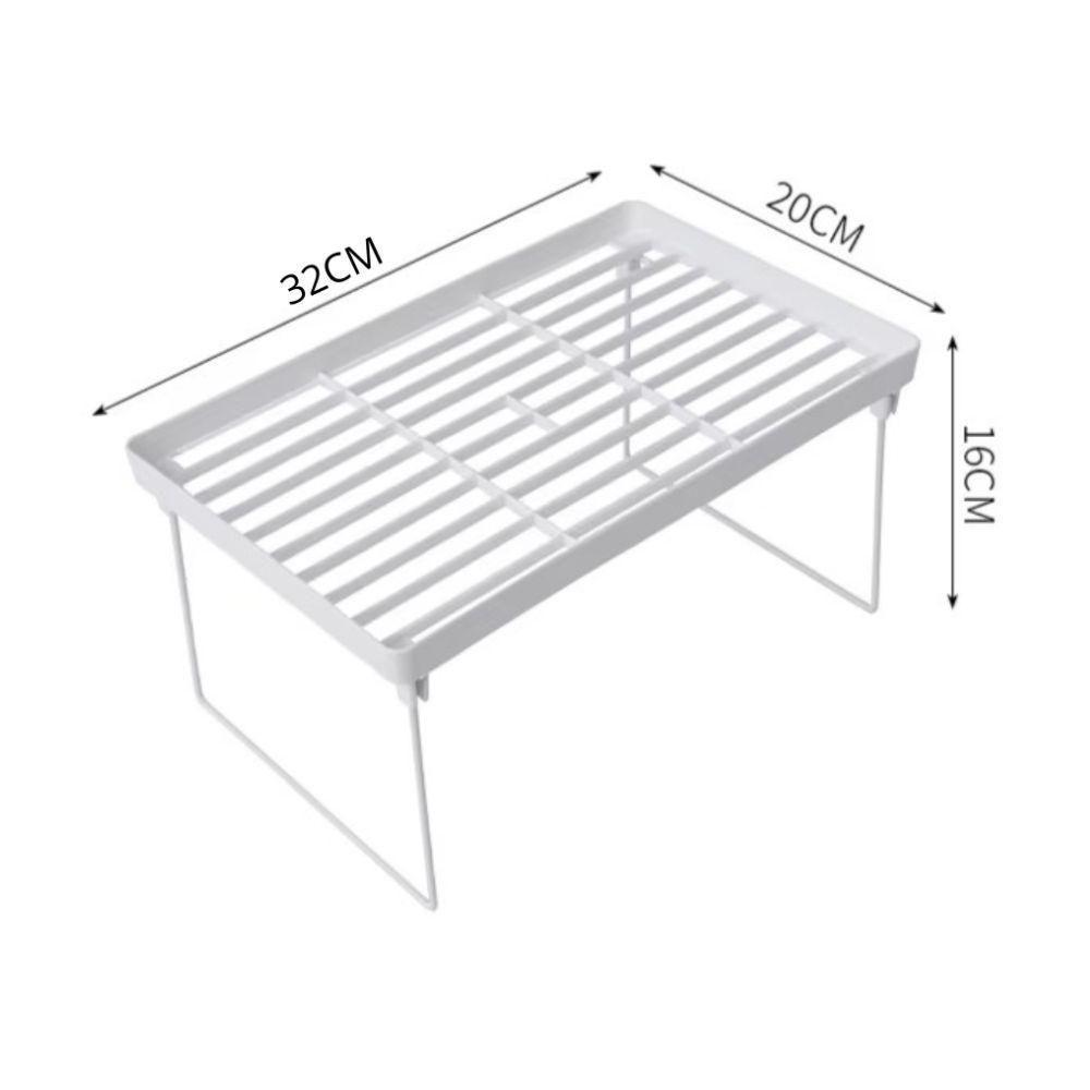 Prateleira Dobravel Armario Organizador Empilhavel Ajustavel Multifuncional Cozinha Pia Banheiro Mesa Sapateira Estante - 9