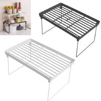 Prateleira Dobravel Armario Organizador Empilhavel Ajustavel Multifuncional Cozinha Pia Banheiro Mesa Sapateira Estante - 1