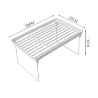 Prateleira Dobravel Armario Organizador Empilhavel Ajustavel Multifuncional Cozinha Pia Banheiro Mesa Sapateira Estante - 9