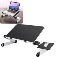 Mesa Notebook Dobravel Aluminio Multifuncional Suporte Ajustavel Articulavel 360° Mousepad Portatil Cama Sofa Home Offic - 1