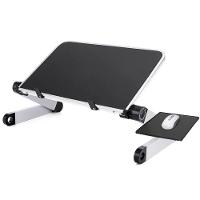 Mesa Notebook Dobravel Aluminio Multifuncional Suporte Ajustavel Articulavel 360° Mousepad Portatil Cama Sofa Home Offic - 3