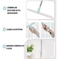Rodo Silicone Magico Vassoura 2 Em 1 Mop Aluminio Telescopico Limpa Vidros Retratil Esfregao Articulado Carpete - 2