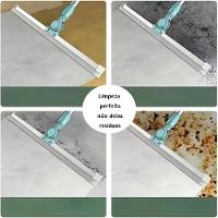 Rodo Silicone Magico Vassoura 2 Em 1 Mop Aluminio Telescopico Limpa Vidros Retratil Esfregao Articulado Carpete - 6