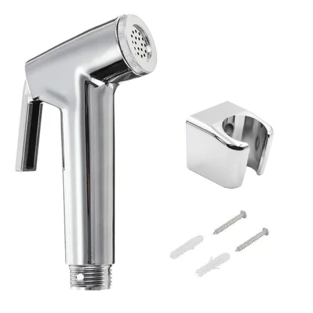 Gatilho Ducha Higienica Esguicho Cromado Torneira Chuveiro Duchinha Manual Chuveirinho Privada Vaso Sanitario Suporte - 4