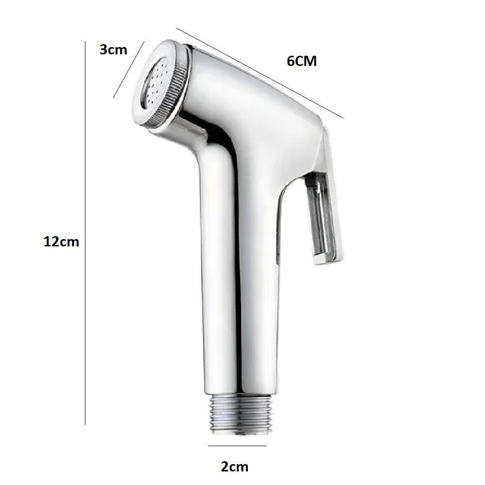 Gatilho Ducha Higienica Esguicho Cromado Torneira Chuveiro Duchinha Manual Chuveirinho Privada Vaso Sanitario Suporte - 8