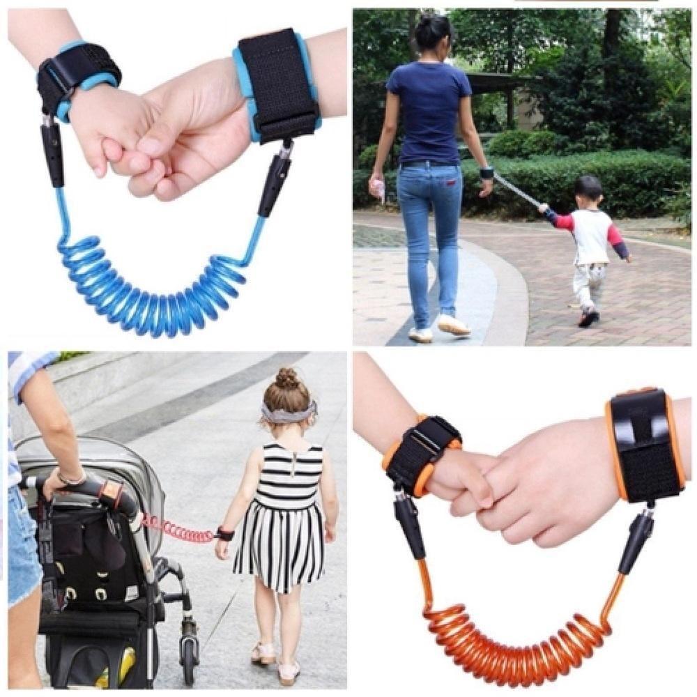 Pulseira De Seguranca Infantil Guia Crianca Anti Perda Coleira Ajustavel Controle Cordao Passeio Shopping Cor:verde;tama - 2