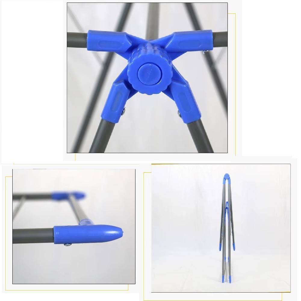 Varal De Chão 2 Andares Dobravel Compacto Portatil Multiuso Lavanderia Apartamento Articulado Seca Roupas Sapatos - 6