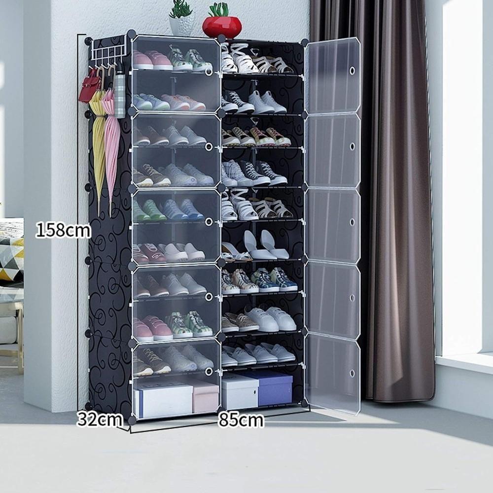 Sapateira Dupla 20 Prateleiras 40 Pares Armario Modular Organizador Brinquedos Roupas - 3