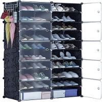 Sapateira Dupla 20 Prateleiras 40 Pares Armario Modular Organizador Brinquedos Roupas - 1