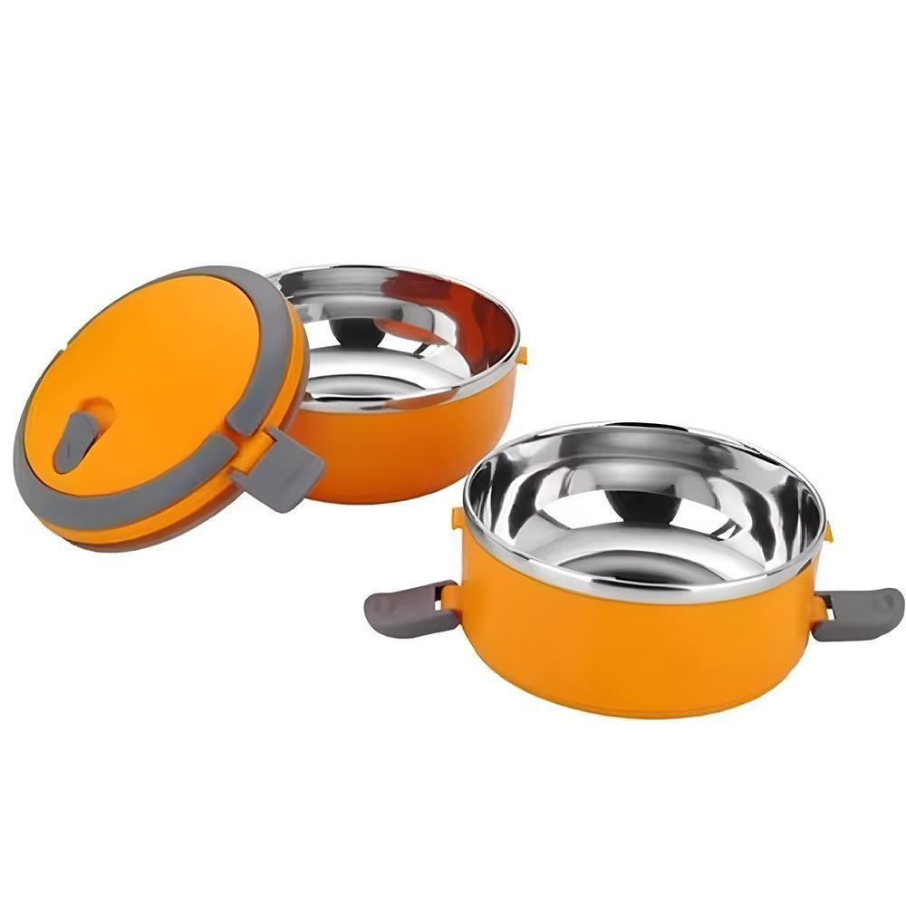 Kit Marmita Fitness Tripla De Inox Marmiteira Termica Hermetica Com 3 Compartimentos Potes Lunch Box Alça Para Transport - 5