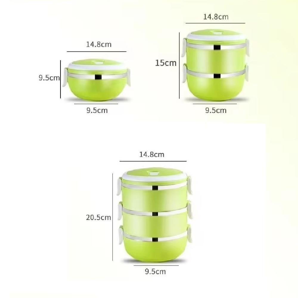 Kit Marmita Fitness Tripla De Inox Marmiteira Termica Hermetica Com 3 Compartimentos Potes Lunch Box Alça Para Transport - 7