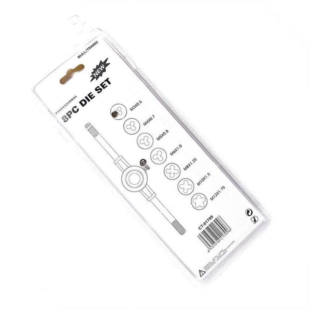 Jogo De Tarraxa Chave Macho Com 8 Pecas Cossinetes Para Roscas Profissional - 3