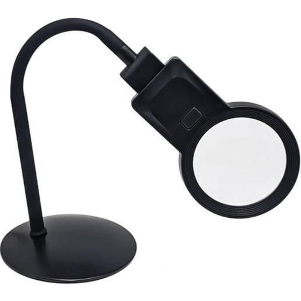 Lupa Bancada Luminaria Aumento 10 Leds Bifocal 3x 4,5x Aumento Mesa Bancada Estetica Eletronica Articulada Manicure Prof - 5