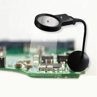 Lupa Bancada Luminaria Aumento 10 Leds Bifocal 3x 4,5x Aumento Mesa Bancada Estetica Eletronica Articulada Manicure Prof