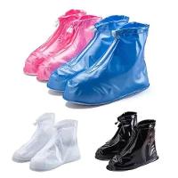Capa De Chuva Sapato Tenis Moto Protetor Impermeavel Bota Ajustavel Com Ziper Motoqueiro Calcados Trilha Cor:azul;uso:s - 1