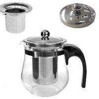 Chaleira Vidro Infusor Inox Bule 500ml Grande Cha Cafe Coador Jarra Transparente Luxo - 6
