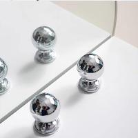 Kit 10 Puxador Moveis Redondo Prata Luxo Gaveta Armario Ponto Bola Furo Unico Parafuso - 2
